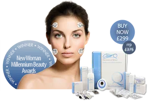 Beauty Product Advert With Model PNG image