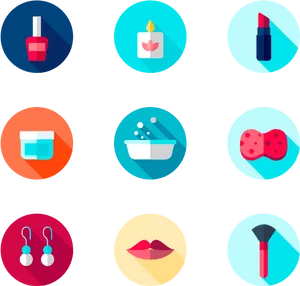 Beautyand Self Care Icons PNG image