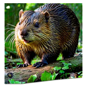Beaver In Forest Setting Png 58 PNG image