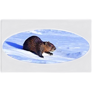 Beaver In Snowy Landscape Png 82 PNG image