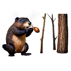 Beaver With Acorn Png 79 PNG image