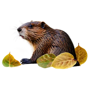 Beaver With Leaf Png 33 PNG image