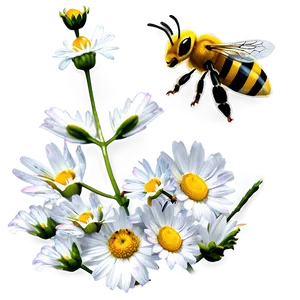 Bee And Daisy PNG 06252024 PNG