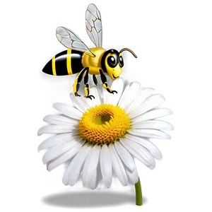 Bee And Daisy Png Hcc PNG image