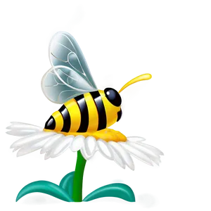 Bee And Daisy Png Sek9 PNG image