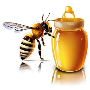 Bee And Honey Pot PNG 06252024 PNG