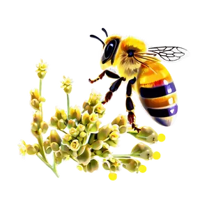 Bee And Pollen Png Esg86 PNG image