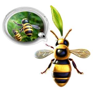 Bee In Flight Png 05232024 PNG image