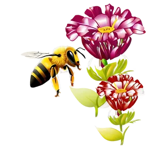 Bee On A Flower Png Jvp PNG image