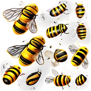 Bee Pattern PNG Hcd