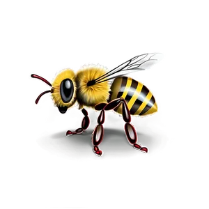 Bee With Crown PNG 05232024