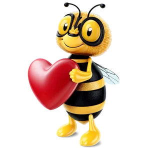 Bee With Heart PNG Gqe94 PNG
