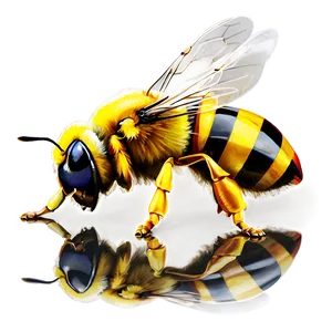 Bee With Stripes Png 06252024 PNG image