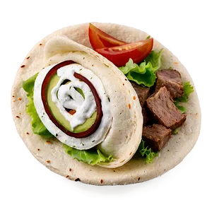 Beef Gyro Wrap Png 06262024 PNG image