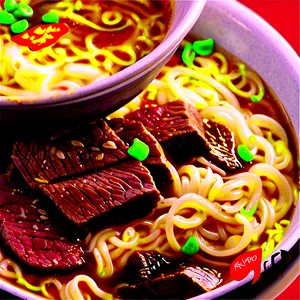 Beef Ramen Noodles Png 06122024 PNG image