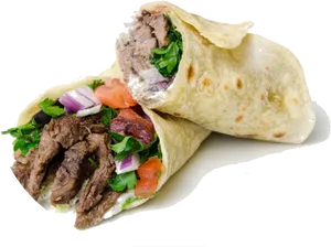 Beef Shawarma Wrap.jpg PNG image