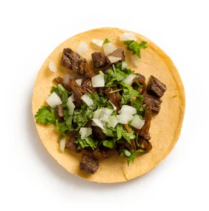 Beef Taco Top View PNG