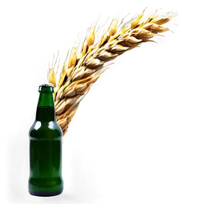 Beer Bottle And Wheat Png 05242024 PNG image
