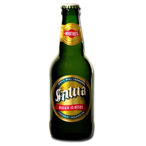 Beer Bottle With Shadow PNG 05242024