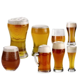 Beer Glass Collection Set Png 06262024 PNG image