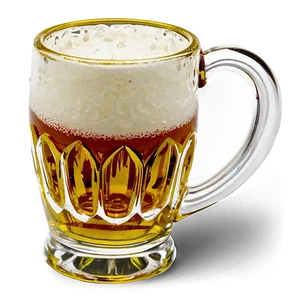 Beer Glass With Gold Rim Png 06262024 PNG image