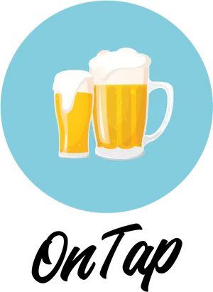 Beer On Tap Graphic PNG image