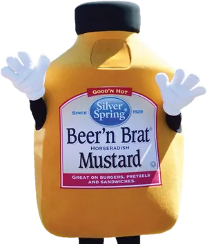 Beern Brat Horseradish Mustard Costume PNG image