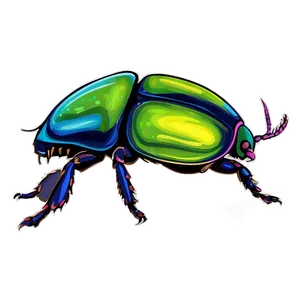 Beetle Illustration PNG 05242024