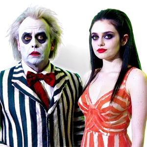 Beetlejuice And Lydia PNG Hdg