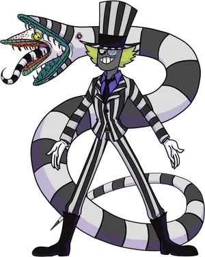 Beetlejuice Cartoon Character Illustration PNG image