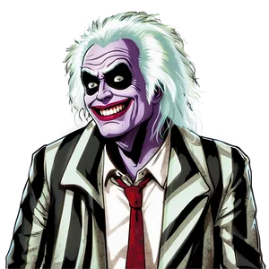 Beetlejuice Comic Style PNG Keq33