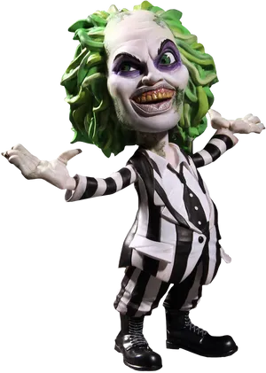 Beetlejuice Figure Spooky Pose PNG image