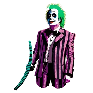 Beetlejuice Minimalist Art PNG 30