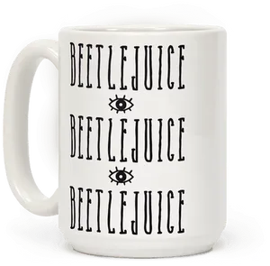 Beetlejuice Name Repeat Mug PNG image