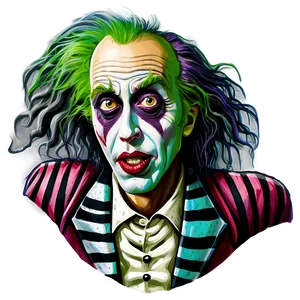 Beetlejuice Portrait Art PNG 05232024