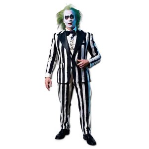 Beetlejuice Striped Suit PNG 48