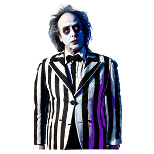 Beetlejuice Tim Burton Style PNG 05232024
