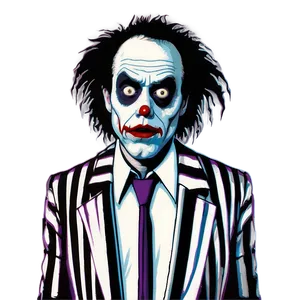 Beetlejuice Tim Burton Style PNG Prr30