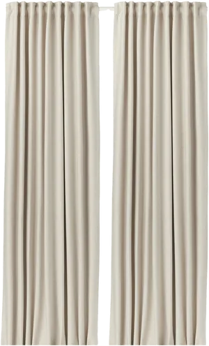 Beige Curtains Window Treatment PNG image