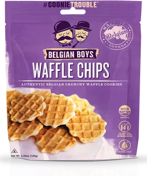 Belgian Boys Waffle Chips Package PNG image