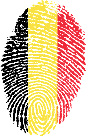 Belgium Flag Fingerprint Art PNG image