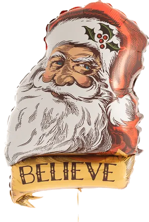 Believein Santa Christmas Illustration PNG