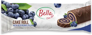 Bella Blueberry Cake Roll Packaging PNG image