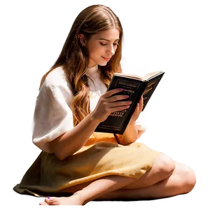 Bella Reading A Book PNG Gau PNG