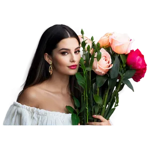 Bella With Flowers Png Bdh PNG image