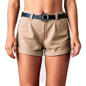 Belted Waist Jorts PNG 26