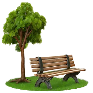 Bench Under Tree Png 05232024 PNG image