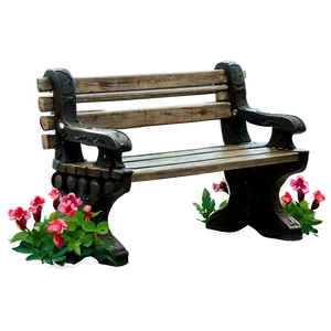 Bench With Flowers PNG Qag PNG