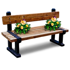 Bench With Flowers Png Tbe PNG image