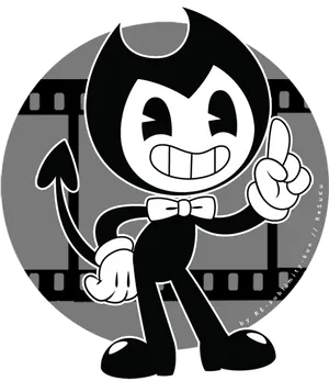 Bendy Cartoon Character Pose PNG image